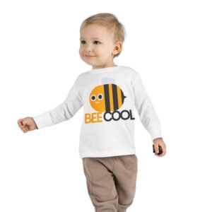 Bee Cool Toddler Long Sleeve Tee, Cute Toddler Tee, Kids Bee Shirt, Baby Shower Gift, Cool Kids Clothing